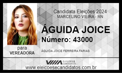 Candidato ÁGUIDA JOICE 2024 - MARCELINO VIEIRA - Eleições