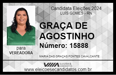 Candidato GRAÇA DE AGOSTINHO 2024 - LUÍS GOMES - Eleições