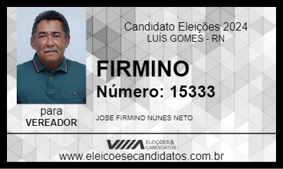 Candidato FIRMINO 2024 - LUÍS GOMES - Eleições