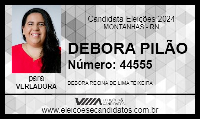 Candidato DEBORA PILÃO 2024 - MONTANHAS - Eleições