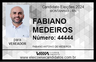 Candidato FABIANO MEDEIROS 2024 - MONTANHAS - Eleições