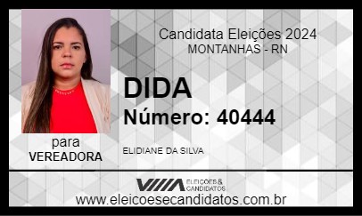 Candidato DIDA 2024 - MONTANHAS - Eleições