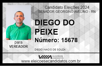 Candidato DIEGO DO PEIXE 2024 - SENADOR GEORGINO AVELINO - Eleições