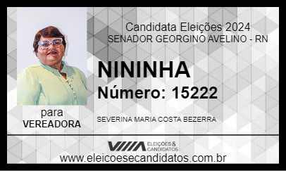 Candidato NININHA 2024 - SENADOR GEORGINO AVELINO - Eleições