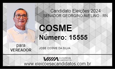 Candidato COSME 2024 - SENADOR GEORGINO AVELINO - Eleições