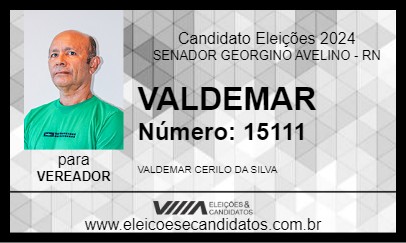 Candidato VALDEMAR 2024 - SENADOR GEORGINO AVELINO - Eleições