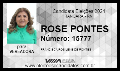 Candidato ROSE PONTES 2024 - TANGARÁ - Eleições