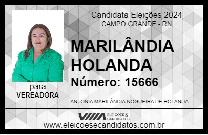 Candidato MARILÂNDIA HOLANDA 2024 - CAMPO GRANDE - Eleições