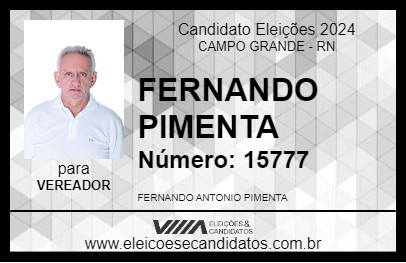 Candidato FERNANDO PIMENTA 2024 - CAMPO GRANDE - Eleições