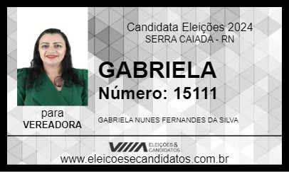 Candidato GABRIELA 2024 - SERRA CAIADA - Eleições