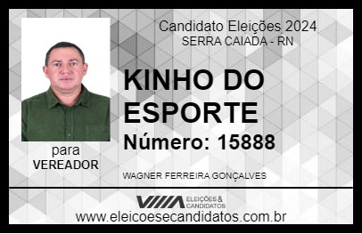 Candidato KINHO DO ESPORTE 2024 - SERRA CAIADA - Eleições