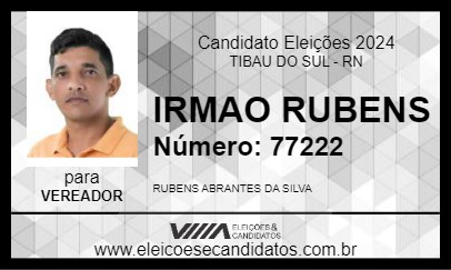 Candidato IRMAO RUBENS 2024 - TIBAU DO SUL - Eleições