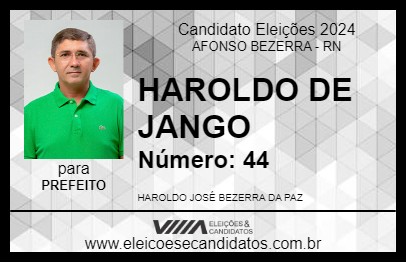 Candidato HAROLDO DE JANGO 2024 - AFONSO BEZERRA - Eleições