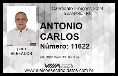 Candidato ANTONIO CARLOS 2024 - GUAMARÉ - Eleições