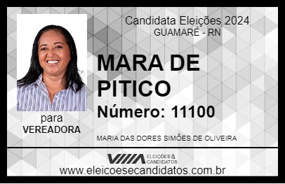 Candidato MARA DE PITICO 2024 - GUAMARÉ - Eleições