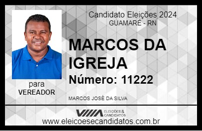 Candidato MARCOS DA IGREJA 2024 - GUAMARÉ - Eleições