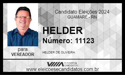 Candidato HELDER 2024 - GUAMARÉ - Eleições