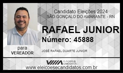 Candidato RAFAEL JUNIOR 2024 - SÃO GONÇALO DO AMARANTE - Eleições