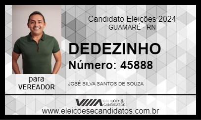 Candidato DEDEZINHO 2024 - GUAMARÉ - Eleições