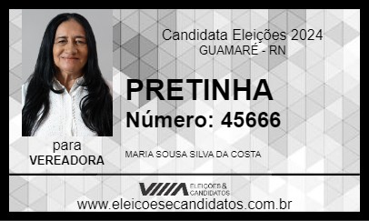 Candidato PRETINHA 2024 - GUAMARÉ - Eleições