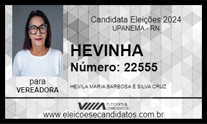 Candidato HEVINHA 2024 - UPANEMA - Eleições