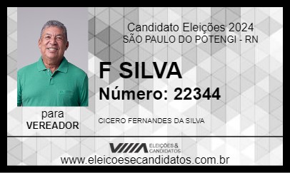 Candidato F SILVA 2024 - SÃO PAULO DO POTENGI - Eleições