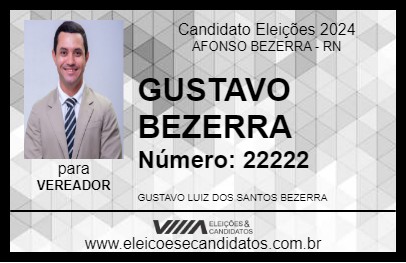 Candidato GUSTAVO BEZERRA 2024 - AFONSO BEZERRA - Eleições