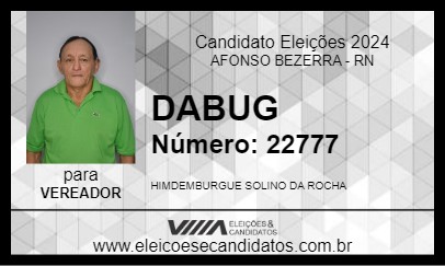 Candidato DABUG 2024 - AFONSO BEZERRA - Eleições