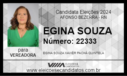 Candidato EGINA SOUZA 2024 - AFONSO BEZERRA - Eleições