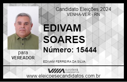 Candidato EDIVAM SOARES 2024 - VENHA-VER - Eleições