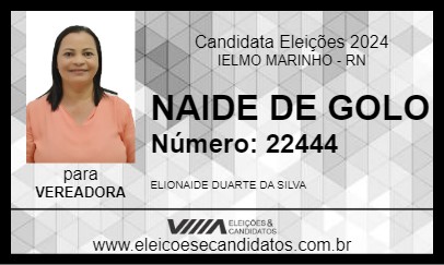 Candidato NAIDE DE GOLO 2024 - IELMO MARINHO - Eleições