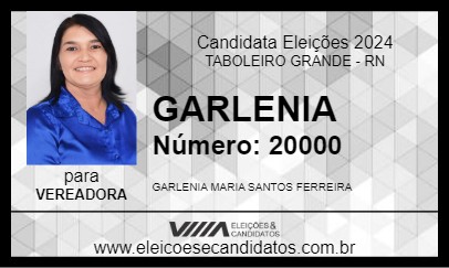 Candidato GARLENIA 2024 - TABOLEIRO GRANDE - Eleições