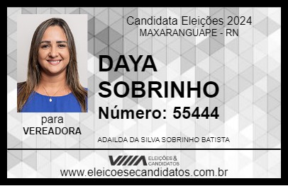 Candidato DAYA SOBRINHO 2024 - MAXARANGUAPE - Eleições