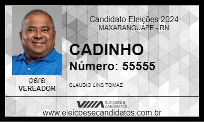 Candidato CADINHO 2024 - MAXARANGUAPE - Eleições