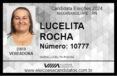 Candidato LUCELITA ROCHA 2024 - MAXARANGUAPE - Eleições