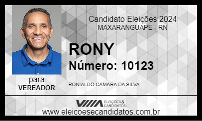 Candidato RONY 2024 - MAXARANGUAPE - Eleições