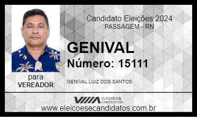 Candidato GENIVAL 2024 - PASSAGEM - Eleições