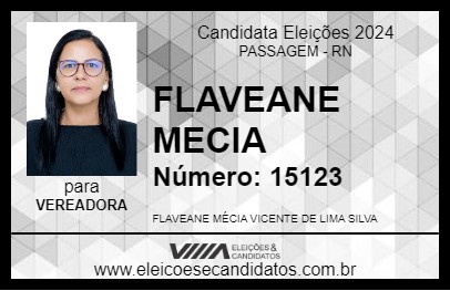 Candidato FLAVEANE MECIA 2024 - PASSAGEM - Eleições