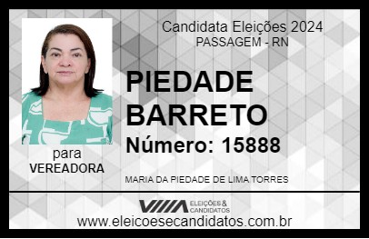 Candidato PIEDADE BARRETO 2024 - PASSAGEM - Eleições