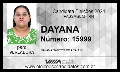 Candidato DAYANA 2024 - PASSAGEM - Eleições