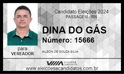 Candidato DINA DO GÁS 2024 - PASSAGEM - Eleições