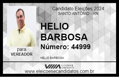 Candidato HELIO BARBOSA 2024 - SANTO ANTÔNIO - Eleições