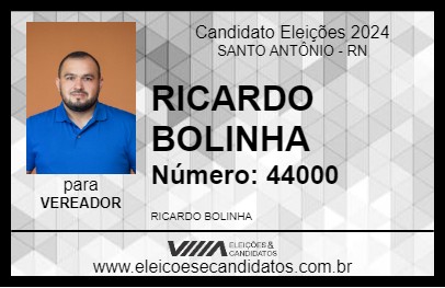 Candidato RICARDO BOLINHA 2024 - SANTO ANTÔNIO - Eleições