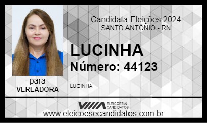 Candidato LUCINHA 2024 - SANTO ANTÔNIO - Eleições