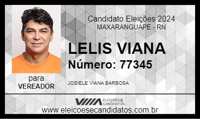 Candidato LELIS VIANA 2024 - MAXARANGUAPE - Eleições