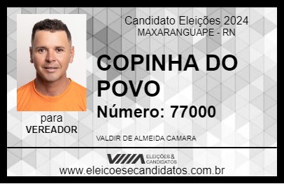 Candidato COPINHA DO POVO 2024 - MAXARANGUAPE - Eleições