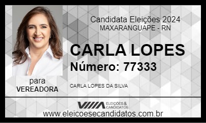 Candidato CARLA LOPES 2024 - MAXARANGUAPE - Eleições