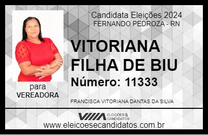 Candidato VITORIANA FILHA DE BIU 2024 - FERNANDO PEDROZA - Eleições