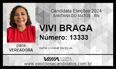 Candidato VIVI BRAGA 2024 - SANTANA DO MATOS - Eleições