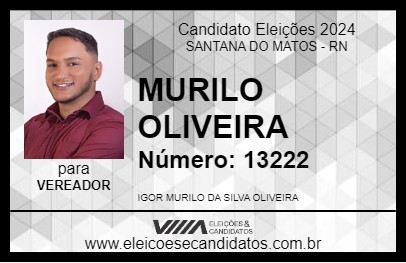 Candidato MURILO OLIVEIRA 2024 - SANTANA DO MATOS - Eleições